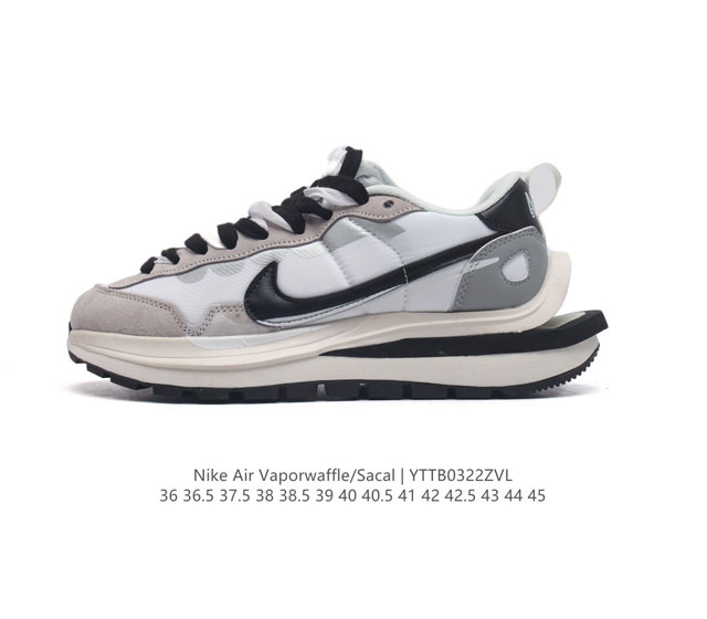 耐克 Sacai X Nike Vaporwaffle 华夫三代3.0 走秀重磅联名款运动鞋 鞋款由pegasus与vaporfly两款鞋型的设计元素共同构建