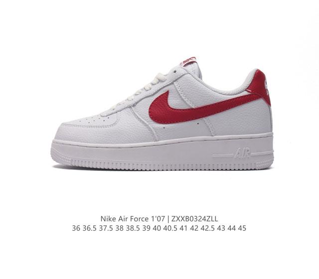 耐克 Nike Air Force 1 07 空军一号 Af 1 低帮 厚底增高百搭 休闲运动板鞋 柔软 弹性十足的缓震性能和出色的中底设计 横跨复古与现代的外