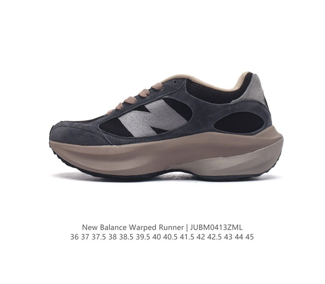 椰香扑鼻new Balance Warped Runner新款老爹鞋 厚底增高休闲复古运动跑步鞋。Beam大底提供足步弓支撑，解构皮革。用猪巴革拼接透气网眼，后