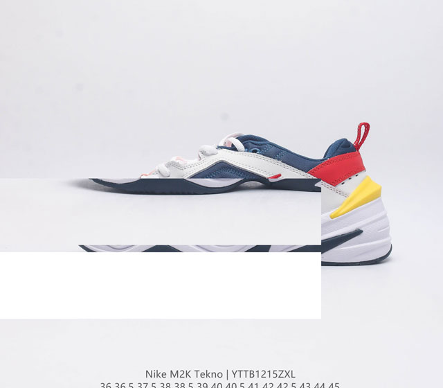 耐克 Nike M2K Tekno 男女子运动鞋厚底老爹鞋经典复古休闲慢跑鞋 从 Monarch 系列汲取灵感，以太空时代细节演绎未来风范。分层鞋面借鉴自元年款