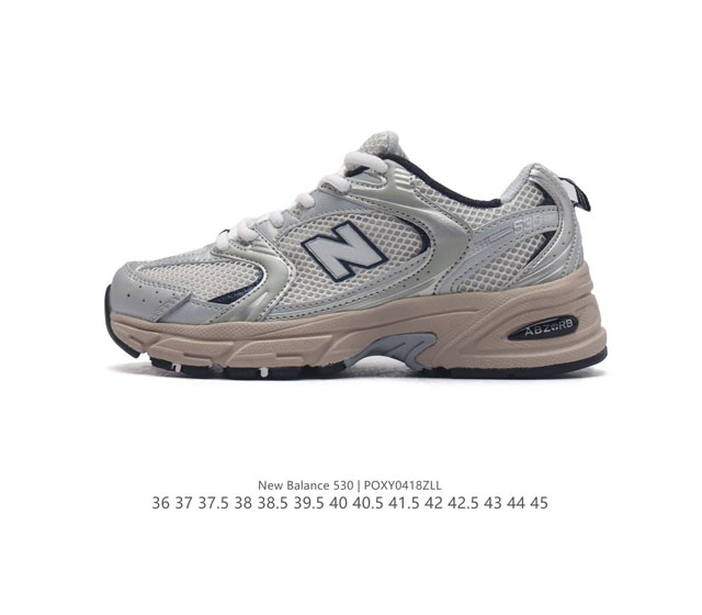 新百伦 Nb530 New Balance 530 复跑古鞋nb530这鞋双确实是nb家经复典古款式之一，以全科新技诠释，成打功造530鞋款。鞋面保在持530基