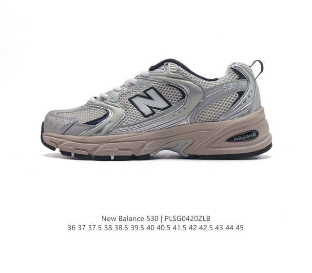真标 新百伦 Nb530 New Balance 530 复跑古鞋nb530这鞋双确实是nb家经复典古款式之一，以全科新技诠释，成打功造530鞋款。鞋面保在持5