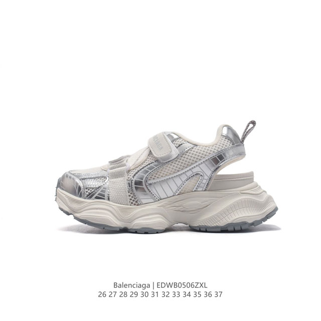 童鞋 巴黎世家 Balenciaga Triple S Track 凉鞋 包头凉拖鞋 爆款推荐高品质 巴黎世家凉鞋 原版发泡大底舒服防滑耐磨老爹凉鞋 类型：儿童