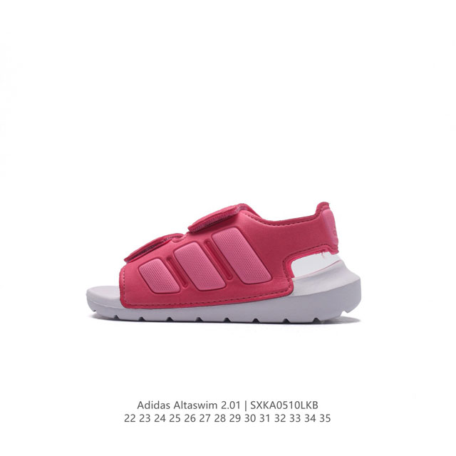 童鞋 沙滩鞋！阿迪达斯adidas Altaswim 2.01 系列夏季沙滩凉鞋魔术贴舒适轻便儿童运动防滑潮流凉鞋。 类型：儿童鞋 码数：22-35 编码：Sx