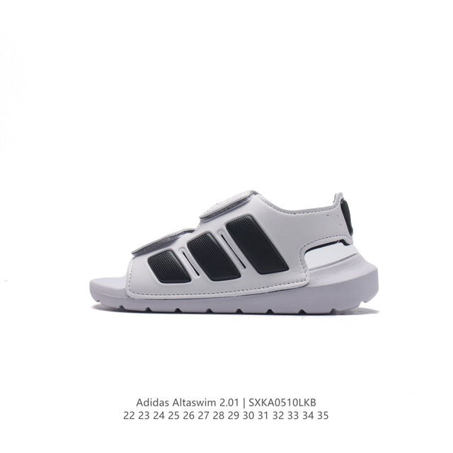 童鞋 沙滩鞋！阿迪达斯adidas Altaswim 2.01 系列夏季沙滩凉鞋魔术贴舒适轻便儿童运动防滑潮流凉鞋。 类型：儿童鞋 码数：22-35 编码：Sx